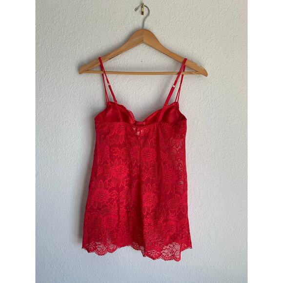 Victoria’s Secret Red Lace Slip Top Y2K 2000s 34C - Picture 5 of 6